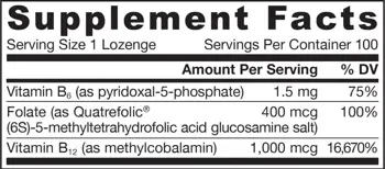 Jarrow Formulas Methyl B-12 1000 mcg & Methyl Folate 400 mcg Дъвчащи таблетки