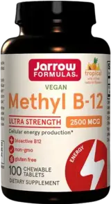Jarrow Formulas Methyl B-12 2500 mcg Подкрепа за мозъка и нервната система - 100 Таблетки
