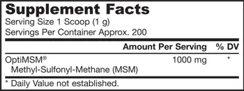 Jarrow Formulas MSM Sulfur Powder 200 грама