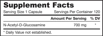 Jarrow Formulas N-A-G 700 mg За здрави стави и храносмилане х 120 капсули