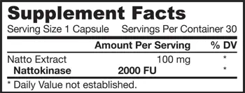 Jarrow Formulas NattoMax 100 mg Подкрепа за здравословно кръвообращение х 30 капсули