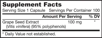 Jarrow Formulas OPCs + 95 100 mg Екстракт от гроздови семки х 100 капсули