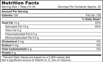 Jarrow Formulas Organic Coconut Oil Extra Virgin 473 мл