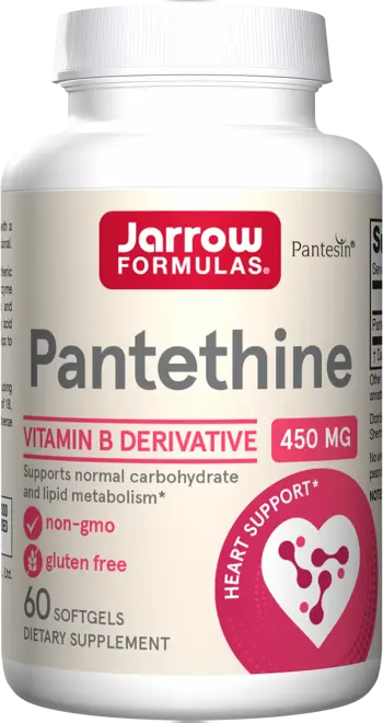 Jarrow Formulas Pantethine 450 mg Подкрепа за липидния метаболизъм х 60 Гел капсули