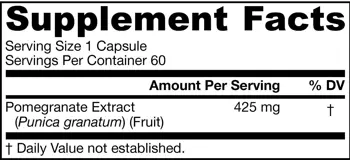 Jarrow Formulas PomeGuard 425 mg Екстракт от нар за сърдечно-съдово здраве х 60 капсули