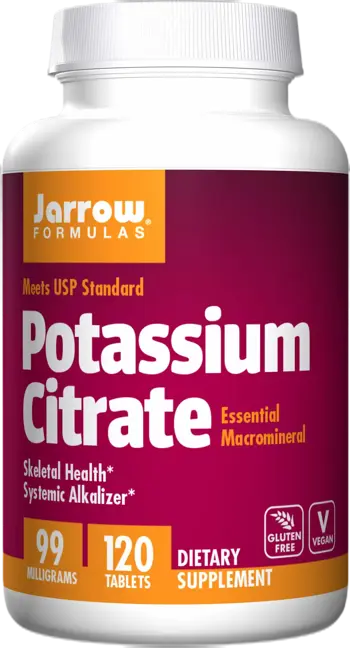 Jarrow Formulas Potassium Citrate 99 mg Калий - 120 Таблетки