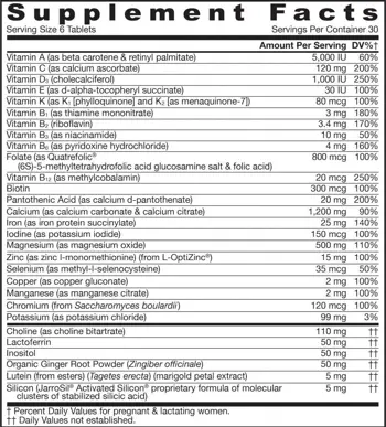 Jarrow Formulas Preg-Natal Мултивитамини за бременни и кърмачки х 180 Таблетки