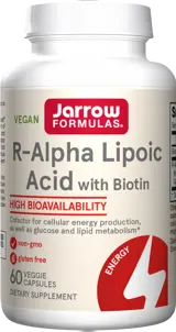 Jarrow Formulas R-Alpha Lipoic Acid + Biotin За енергиен метаболизъм и антиоксидантна защита