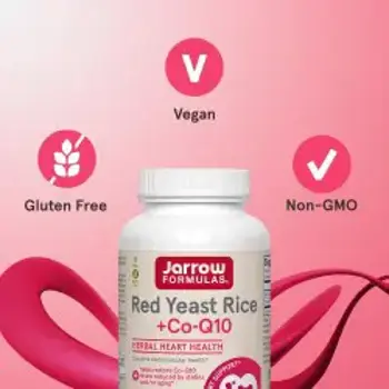 Jarrow Formulas Red Yeast Rice 1200 mg + CoQ10 100 mg - Мая от Червен Ориз + Коензим Q10