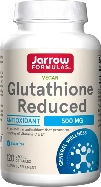 Jarrow Formulas Reduced Glutathione 500 mg Мощен антиоксидант за клетъчно здраве - 120 капсули