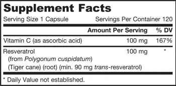 Jarrow Formulas Resveratrol 100 mg Подкрепа за сърдечно-съдовата система х 120 капсули