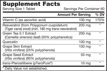 Jarrow Formulas Resveratrol Synergy Подкрепа за сърдечно-съдовата система и дълголетие х 120 Таблетки
