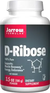 Jarrow Formulas Ribose Powder 100% чиста D-рибоза за енергия и възстановяване 100 грама