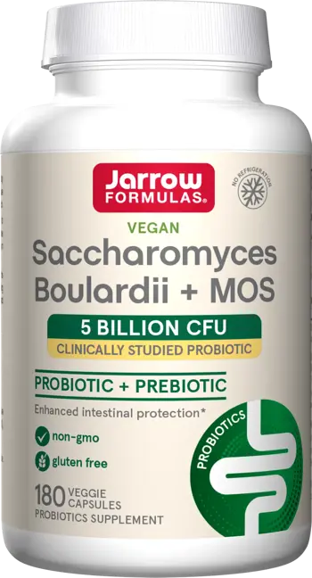 Jarrow Formulas Saccharomyces Boulardii + MOS 5 милиарда живи клетки х 180 капсули