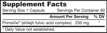 Jarrow Formulas Shilajit Fulvic Acid Complex 250 mg Подкрепа за енергия и митохондриална функция х 60 капсули