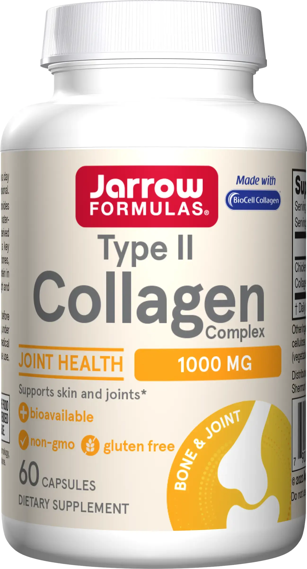 Jarrow Formulas Type II Collagen Complex 500 mg За здрави стави и еластична кожа