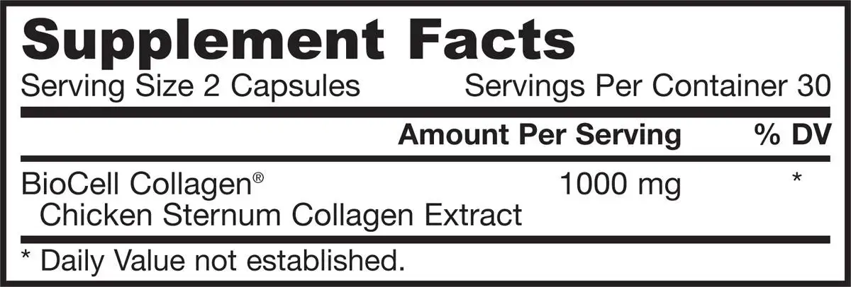 Jarrow Formulas Type II Collagen Complex 500 mg За здрави стави и еластична кожа