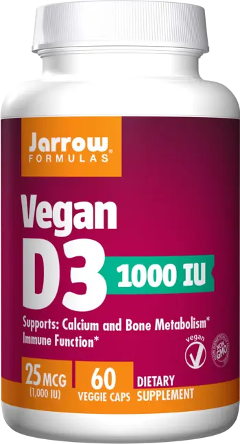 Jarrow Formulas Vegan Vitamin D3 5000 IU - 60 капсули