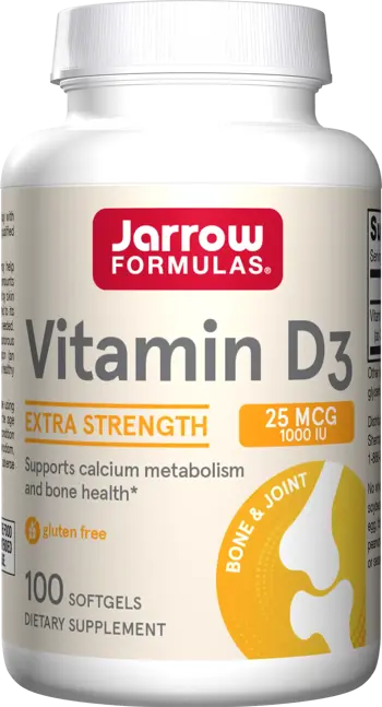 Jarrow Formulas Vitamin D3 1000 IU За здрави кости и имунитет х 100 гел капсули