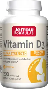 Jarrow Formulas Vitamin D3 1000 IU За здрави кости и силна имунна система х 200 гел капсули