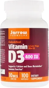 Jarrow Formulas Vitamin D3 400 IU За здрави кости и силен имунитет х 100 гел капсули