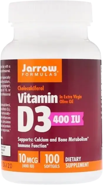 Jarrow Formulas Vitamin D3 400 IU За здрави кости и силен имунитет х 100 гел капсули