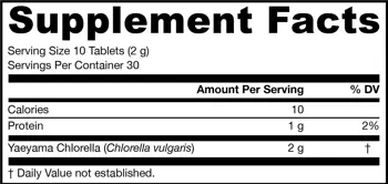 Jarrow Formulas Yaeyama Chlorella 300 Таблетки, 60 Дози