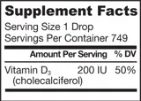 Jarrow Formulas Yum-Yum D3 Liquid 200 IU Течен витамин D3 за деца и възрастни