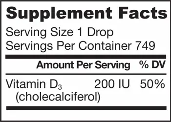Jarrow Formulas Yum-Yum D3 Liquid 200 IU Течен витамин D3 за деца и възрастни