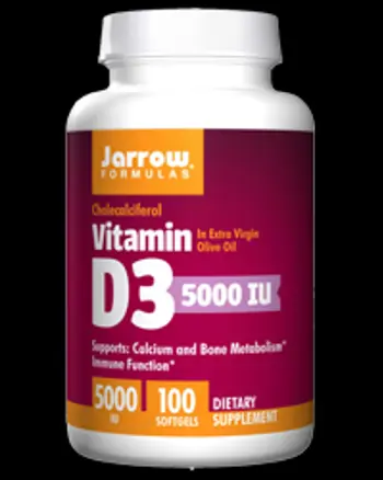 Jarrow Formulas Vitamin D3 5000 IU Витамин D3 за силен имунитет и здрави кости - 100 гел капсули