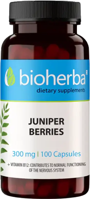 Bioherba Juniper Berry 300 mg Синя Хвойна с Витамин B12