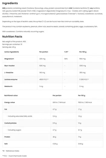 Keep Sleep Night Protein Казеин - 400 грама, 10 дози