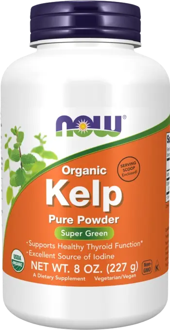 NOW Foods Kelp 100% Pure Powder Йод на Прах - 227 грама, 1135 дози