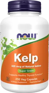 NOW Foods Kelp 325 мкг Йод - 250 веге капсули, 250 дози