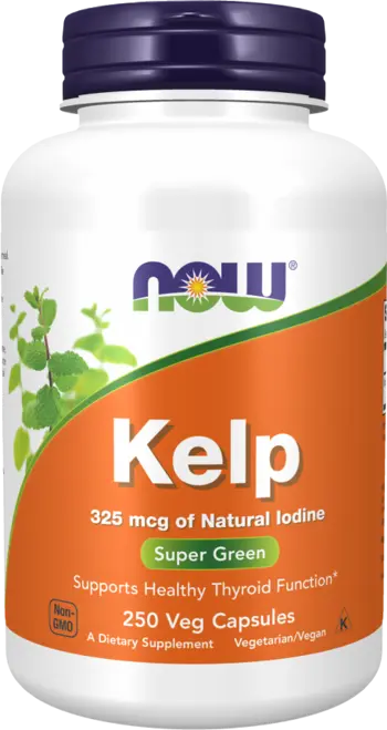 NOW Foods Kelp 325 мкг Йод - 250 веге капсули, 250 дози