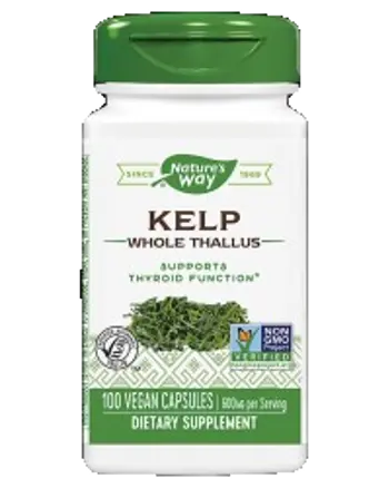Nature's Way Kelp Whole Thallus 600 mg В подкрепа на щитовидната жлеза х 100 капсули