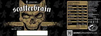 Kevin Levrone Black Line Scatterbrain Super Concentrated Pre Workout Азотен Бустър - 270 грама, 60 дози