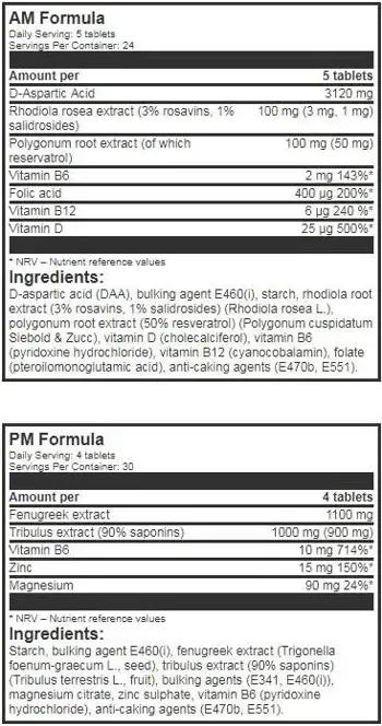 Kevin Levrone LevroTEST AM/PM Formula Тестостеронов Бустер - 2 x 120 таблетки, 30 дози