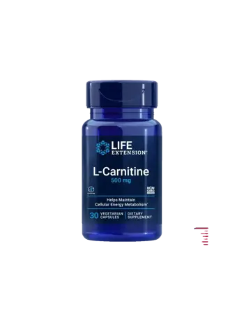 Life Extension L-Carnitine (тартарат) 500 mg В подкрепа на нервната система и клетъчното здраве х 30 капсули