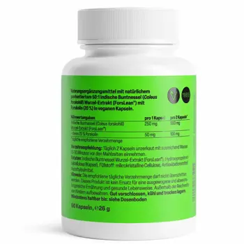 ZEINpharma Колеус Форсколин (Coleus Forskolin) 50 mg За изгаряне на мазнини и контрол на теглото х 60 капсули