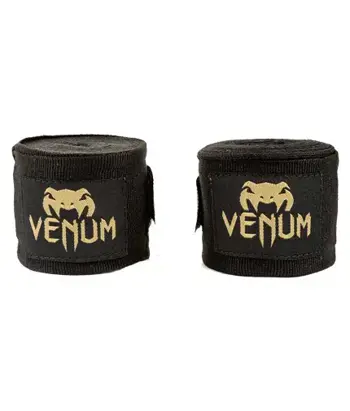VENUM Kontact Boxing Handwraps - 2.5m - Black / Gold Боксови бинтове