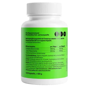ZEINpharma Кордицепс CS-4 (Cordyceps CS-4) 500 mg Енергия и Имунитет х 120 капсули