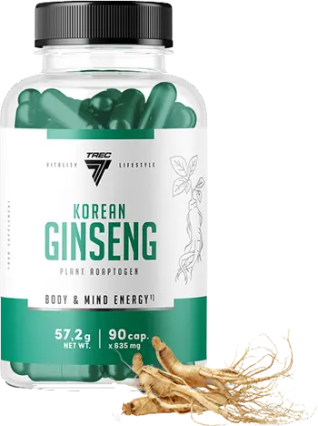 Trec Nutrition Korean Ginseng 500 mg Корейски Женшен за Енергия и Адаптация