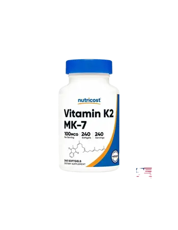 Nutricost Vitamin K2 MK-7 100 µg Витамин К2 за кости и стави - 240 софтгел капсули