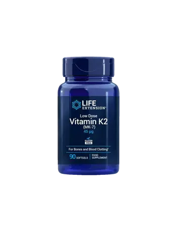 Life Extension Low Dose Vitamin K2 (MK-7) За здрави кости и сърце 45 µg х 90 софтгел капсули