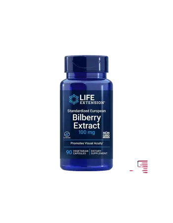 Life Extension Standardized European Bilberry Extract 100 mg В подкрепа на зрението и кръвоносната система х 90 капсули