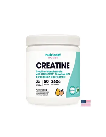Nutricost Women Creatine Креатин за жени с глухарче и вкус на праскова и манго 260 g