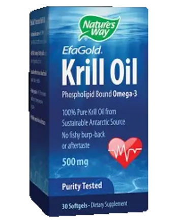 Natures Way EfaGold. Krill Oil 500 mg Масло от крил с Омега-3 фосфолипиди х 30 капсули