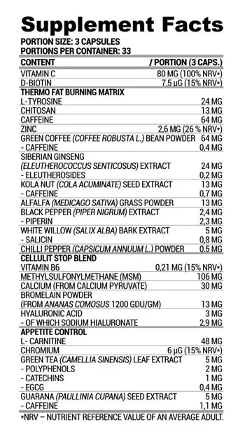 LA Cell Burner | Thermogenic Fat Burner - 120 капсули, 40 Дози