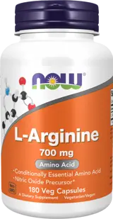 NOW Foods L-Arginine 700 мг L-Аргинин - 180 веге капсули, 180 дози